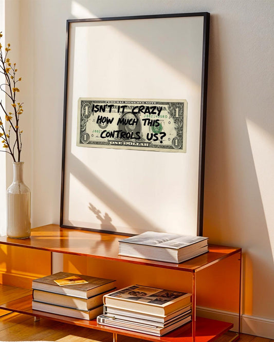 Money Control Art Print | Minimalist Wall Art Print | A5 A4 A3 Unframed Poster