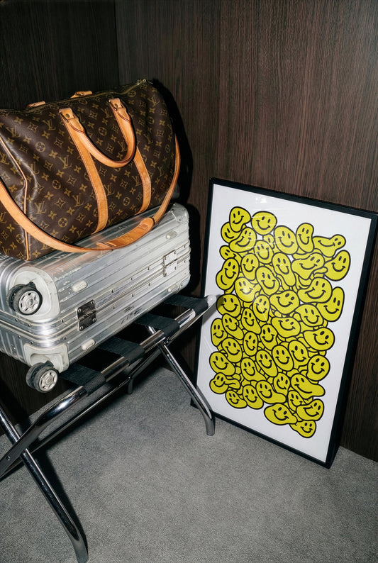 Bright Happy Smiley Face | Minimalist Wall Art Print | A5 A4 A3 Unframed Poster