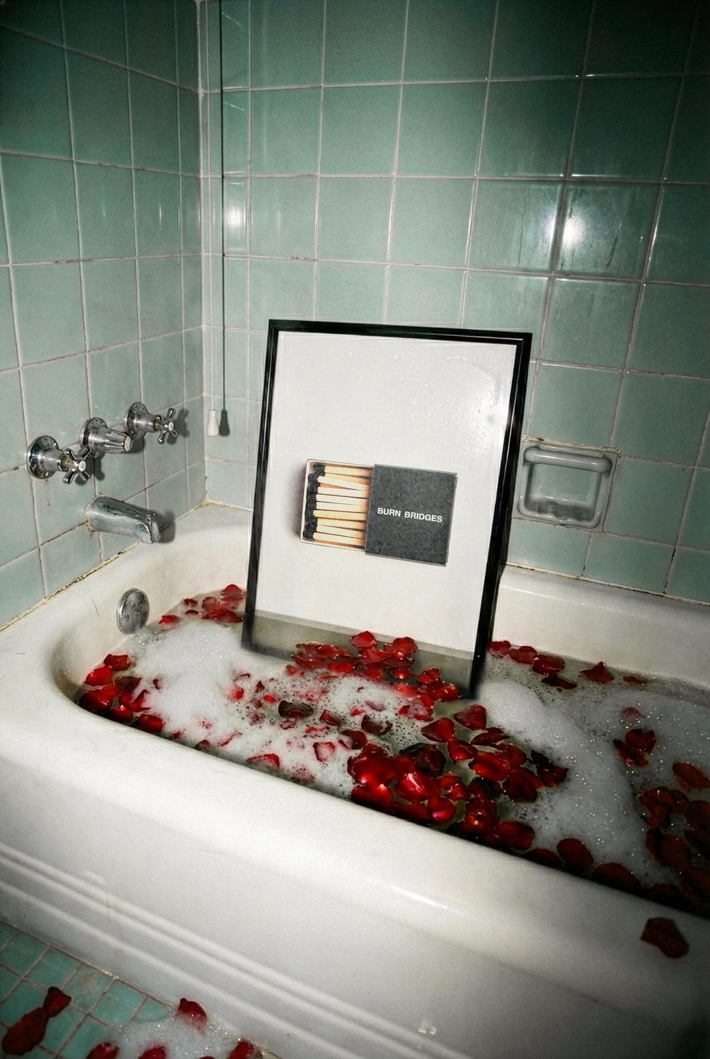 Burn Bridges Matchbox | Minimalist Wall Art Print | A5 A4 A3 Unframed Poster